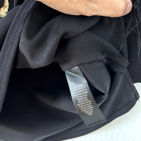 Adrianna Papell Women's Black Top Statement Sleeves Sz Medium Formal Old Money - Picture 7 of 10